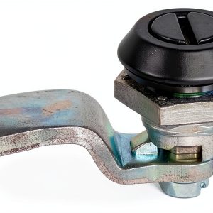Black Steel Cam Lock Latch Quarter Turn (for Electric Panels, Cabinets, HVAC, Machinery Cover, RV, Camper, Truck) - Operates by Screwdriver - Slot - IP65 Fully Dust Tight - Waterproof - # 060.4.4.120-0