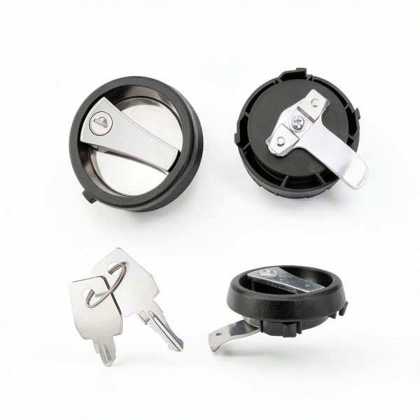 MS901 Cam Lock Round Security Black Zinc Alloy Industrial Cam Latch-4