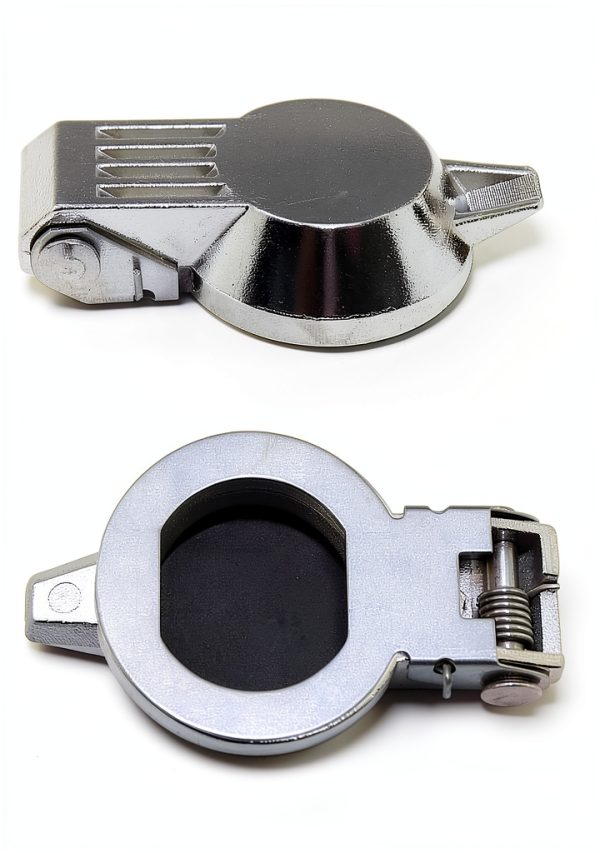 Heyous Silver Cam Lock Dust Cover 2pcs Zinc Alloy Latch for 16mm-1