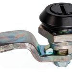 Lot of 4 Black Steel Quarter Turn Cam Lock Latch (For Enclosures, HVAC, Generators, Boxes, Cabins, Cabinets) - Operates by Screwdriver - IP65 - Totally Dust Tight - Waterproof - 060.44.120-0