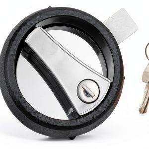MS901 Black Electric Panel Cam Lock Round Security Lock for Electrical Enclosures (1PC)-0