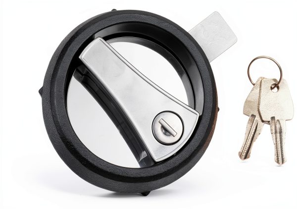 MS901 Black Electric Panel Cam Lock Round Security Lock for Electrical Enclosures (1PC)-0