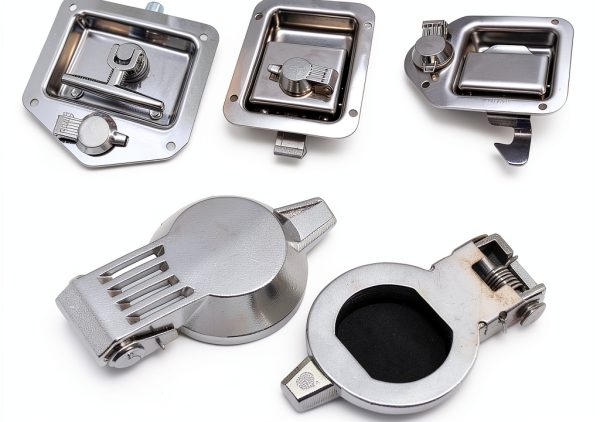 Heyous Silver Cam Lock Dust Cover 2pcs Zinc Alloy Latch for 16mm-4