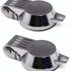 Heyous Silver Cam Lock Dust Cover 2pcs Zinc Alloy Latch for 16mm-0