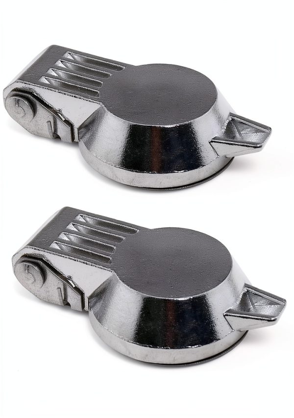 Heyous Silver Cam Lock Dust Cover 2pcs Zinc Alloy Latch for 16mm-0